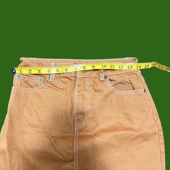 Forever 21 Raw Hem Tan Denim Mini Skirt (Size M) - Picture 5 of 9